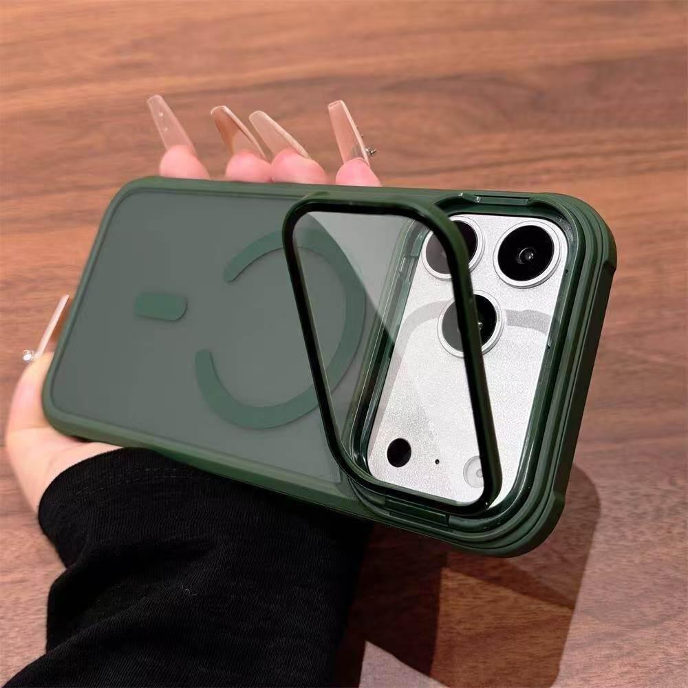 

For Magsafe Magnetic Bracket Shockproof Case For iPhone 17 16 15 14 13 Pro Max 17Pro Camera Lens Protection Stand Holder Cover iPhone 13