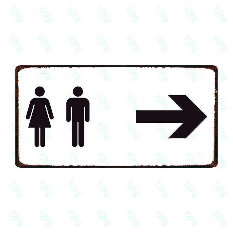 No Smoking Wifi Exit Toilet Indication Sign Tin Plate Vintage Metal Sign For Shop Bar Home Decor Poster Customizable DC0057A