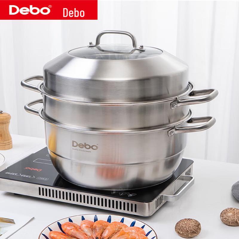 

Debo 3-Layer Stainless Steel Steamer Pot with Visible High Arch Lid