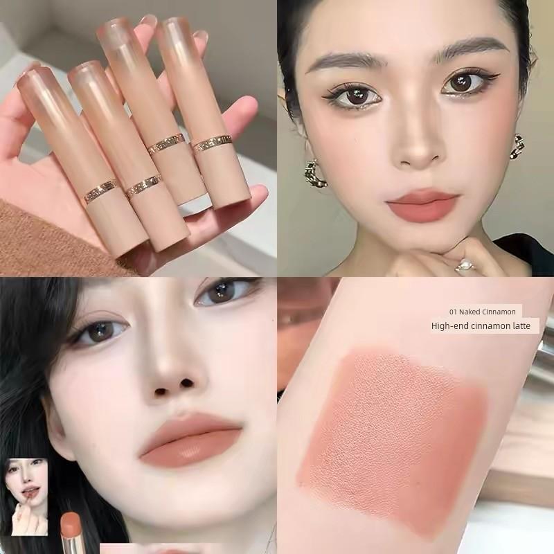 Earth-Mother Series with a High-Intelligence and Elegant Vibe! Keman Vitality Nude Lipstick Matte Soft Mist Tinted Lipstick in Nude Shades
