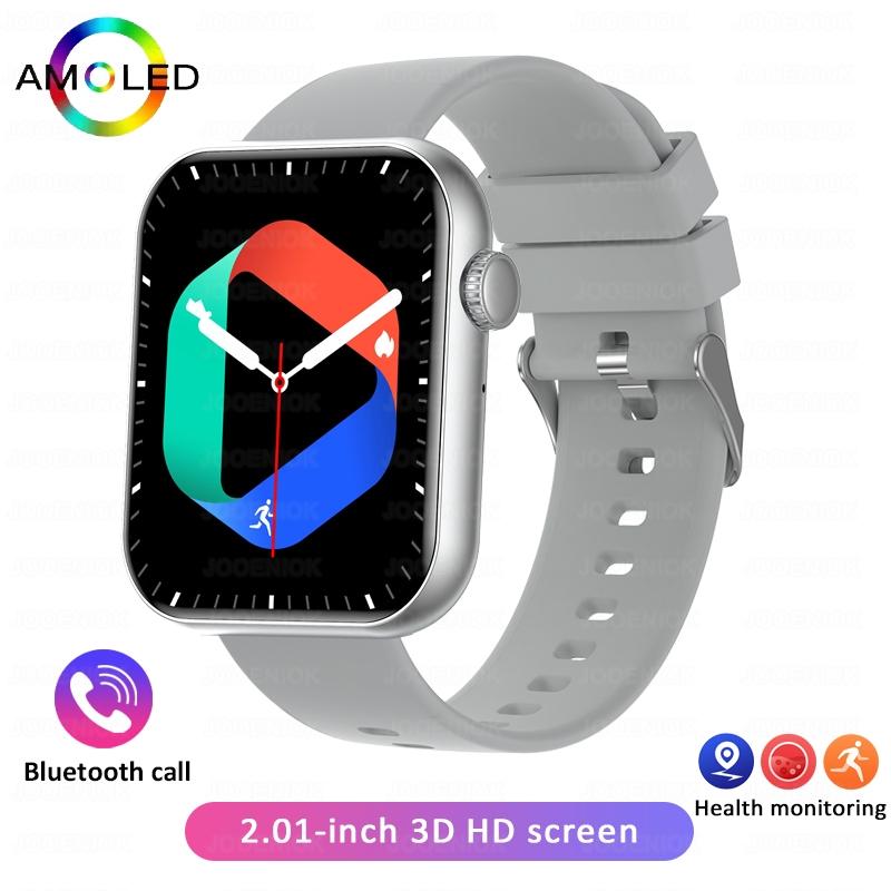 

New Smart Watch Men AMOLED HD Screen Sports Tracker AI Voice Bluetooth Call Fashion Smartwatch Women серебряный
