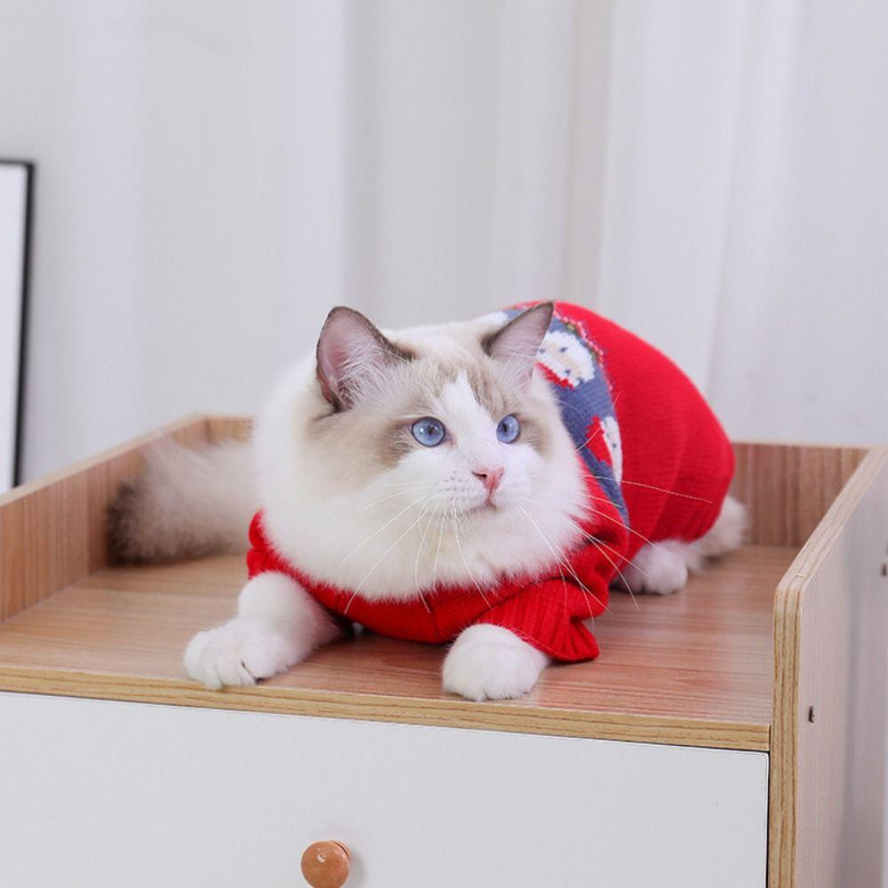 Cat Pet Sweater Puppy Pet Turtleneck High Quality Cat Clothes  Christmas Decoration