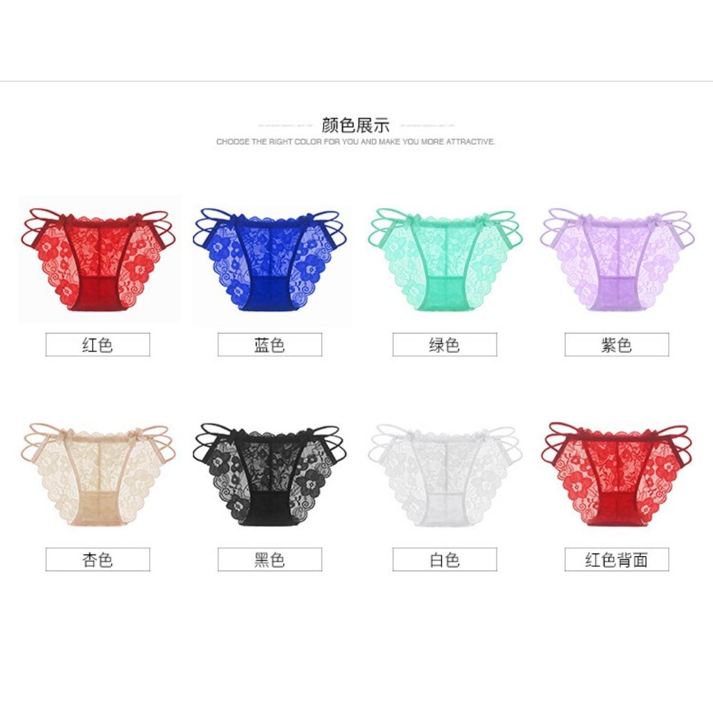 Lace Panties Women's Low Waist Sexy Hot Ultra-thin Seamless Briefs Beautiful Buttocks Sexy Panties 3025