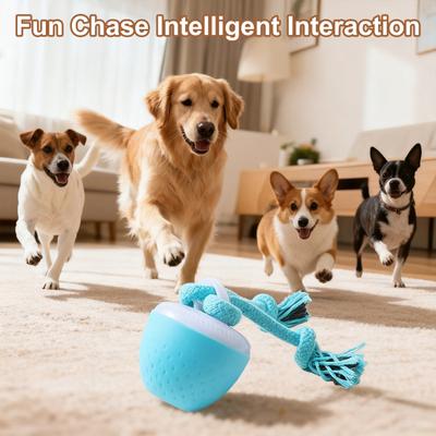 Yousheng Interactive Dog Toy Ball Pets Electric Ball with Ropes Automatic Moving And Rolling Pet Toy for Small Medium Large Dogs Daily And Exercise
