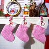 Stylish Santa and Snowmans Christmas Stocking Charm Warmth Knitting Holiday Decoration Portable Accessory for Gifting
