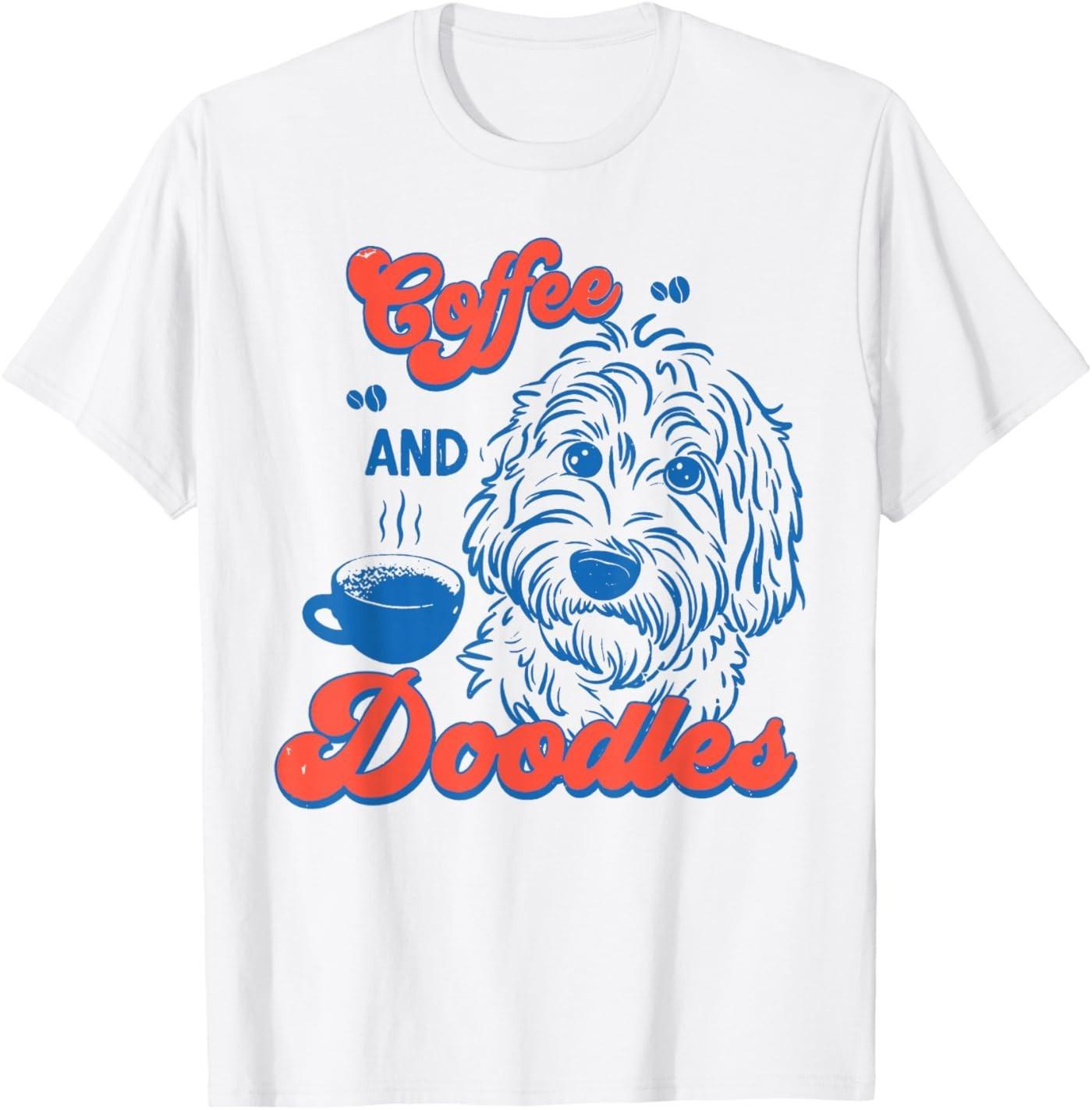 Coffee and Doodles Funny Doodle Coffee Club Pet Lover Design T-Shirt S разноцветный