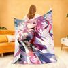 Hot Game Honkai Star March 7th Blanket Soft Throw Blanket for Home Bedroom Bed Sofa Picnic Travel Office Rest Cover Blanket Gift