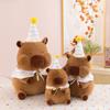 Capybara Birthday Hat Plush Toy Cute Stuffed Doll Cartoon Decoration Kids Gift
