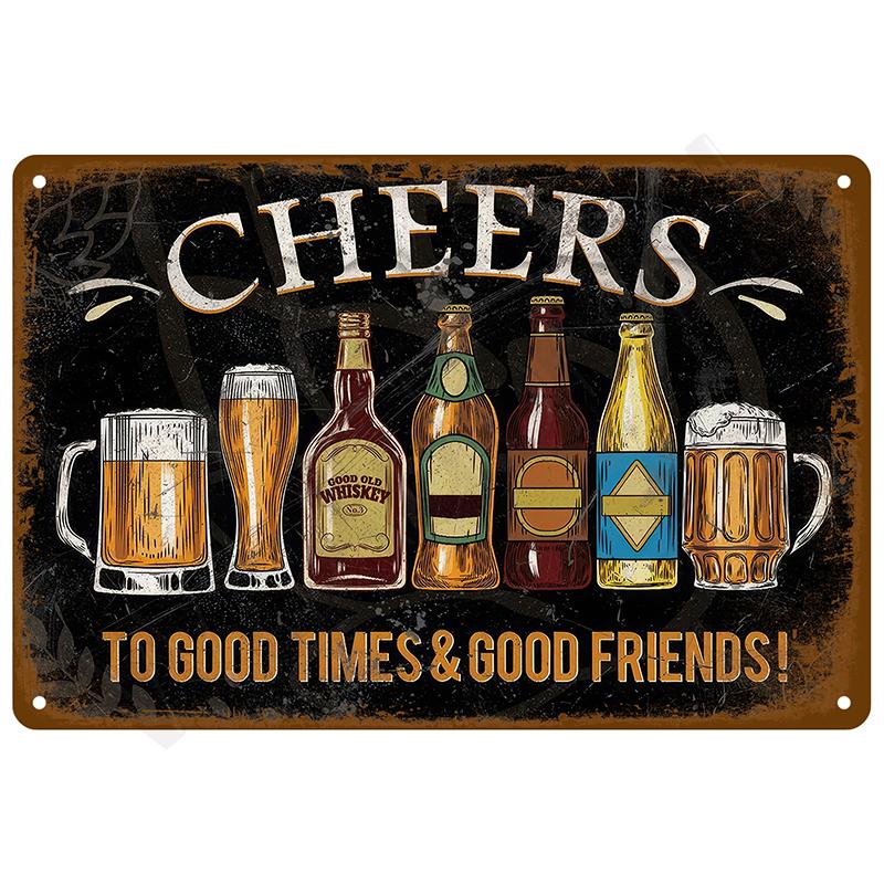 Retro Tin Signs Wall Bar Accessories Bathroom Home Living Room Decor Decorations Items Luxury Metal Signs Vintage Posters Art