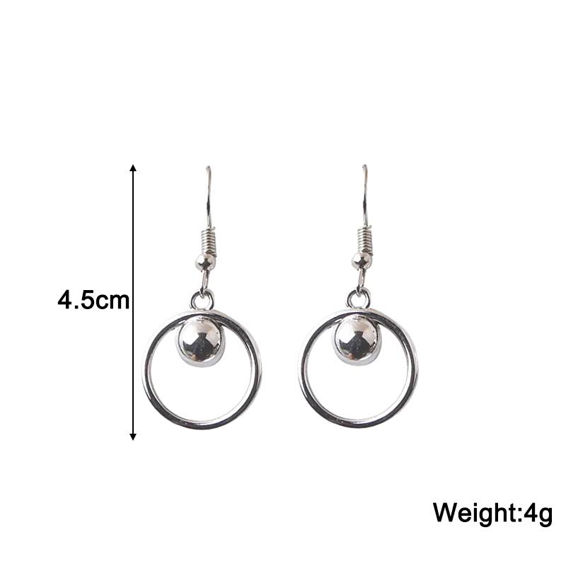 

Copper Color Round Pendants Hook Earrings for Women Imitation Pearl Ball Pendants Hanging Earrings boucle d oreille 2026 new