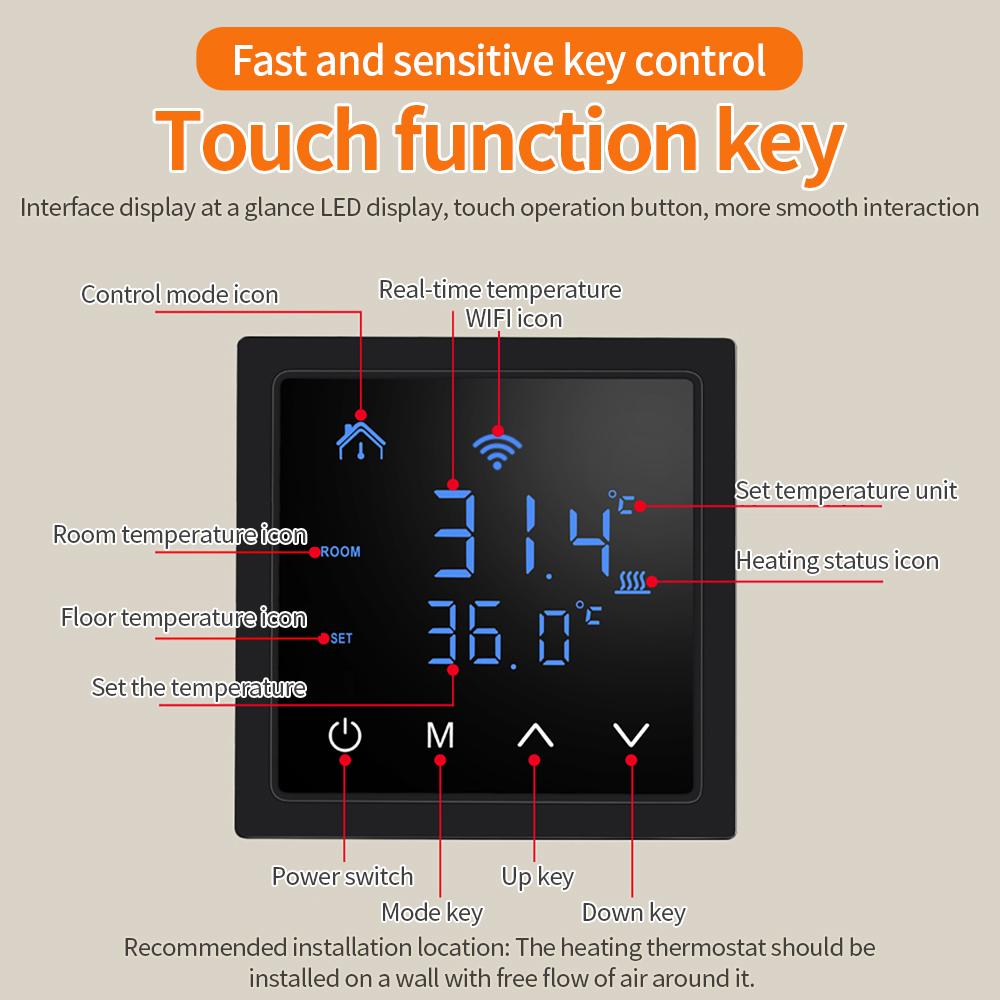 Floor Heating Thermostat WiFi Programmable Temperature Controller Remote Control Smart Home Thermoregulator