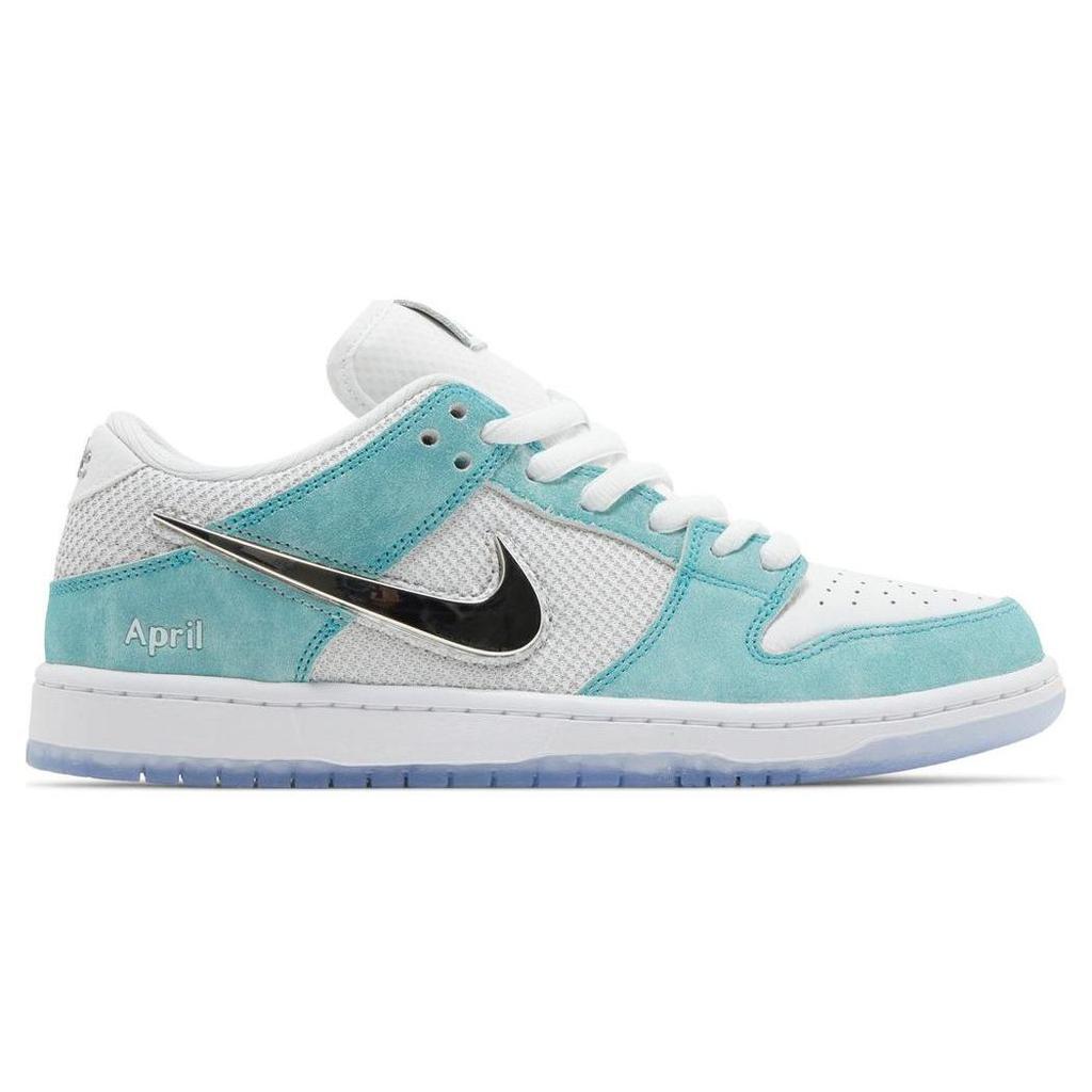 April Skateboards X Nike Dunk Low SB Turbo Green Unisex Sneakers Metallic-Silver FD2562-400