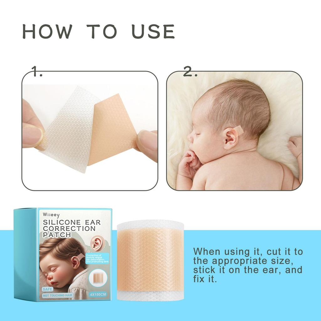 WIIEEY Silicone Auricular Correction Stickers Help Children Correct Dilated Ears Breathable and Waterproof Stickers