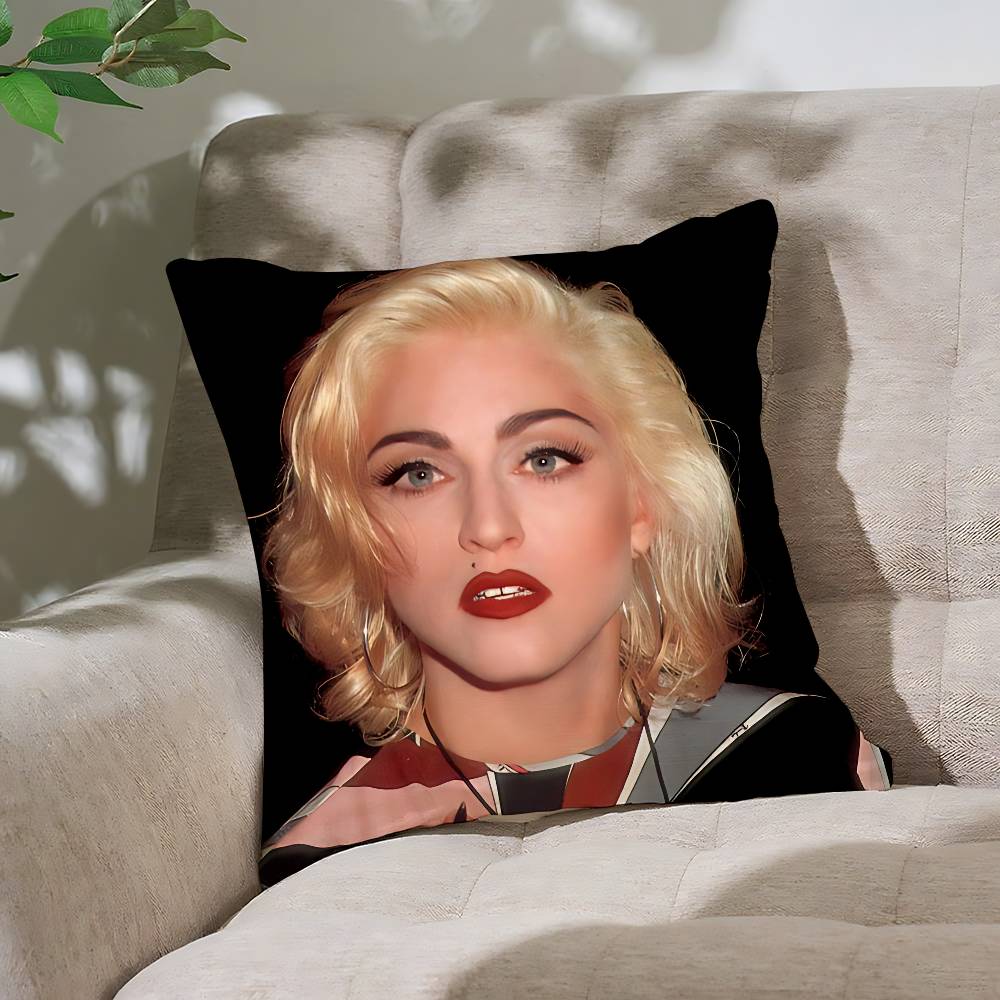 Pop M-Madonna Singer Pillow Case Cushion Cover Soft Cute Throw Pillow Case For Car Sofa Pillowcase Polyester With