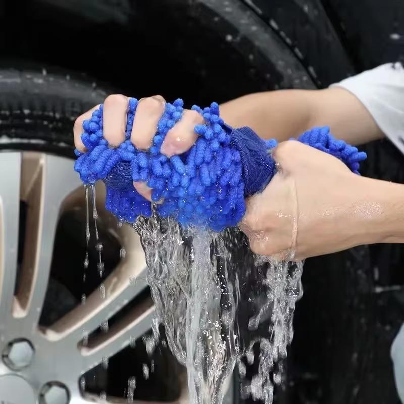 1 PZ Spugna Lavauto in Microfibra Pulizia Cura Auto Pennelli per Dettagli Asciugamano Lavaggio Guanti Auto Accessori Styling