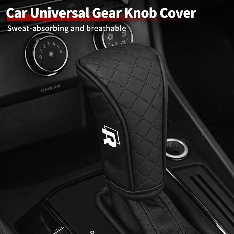 Car Checkered Non-slip and Durable Leather Gear Shift Protector For Volkswagen VW Scirocco Jetta Beetle GTI Passat POKIJMNU Sharan Touran