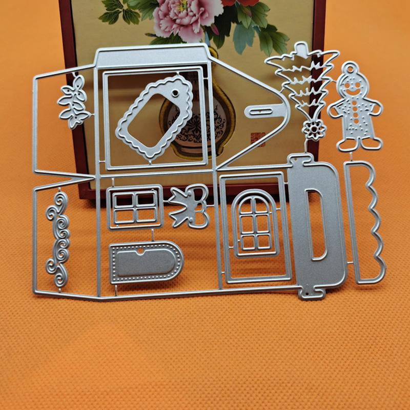 Christmas Gift Box Metal Stencil Embossing Cutting Dies for Diy Scrapbooking Paper Card Embossing Craft Decor
