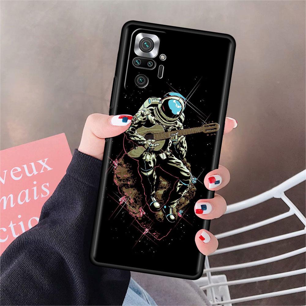 Hülle für Xiaomi Redmi Note 10 9 11 Pro Weiche Handyhülle 10S 9S K40 8 9A 9C 9T 7 10C 8T Silikonhülle Universum Cooler Astronaut