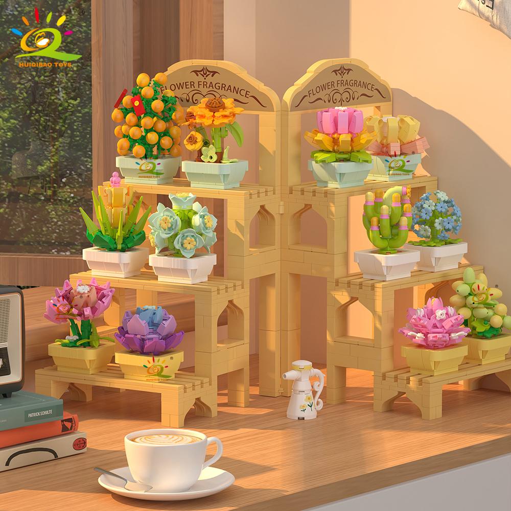 8IN1 Girls MOC MINI Flower Castle Model Construction Blocks City DIY Assembled Decoration Building Playthings Designed for Children