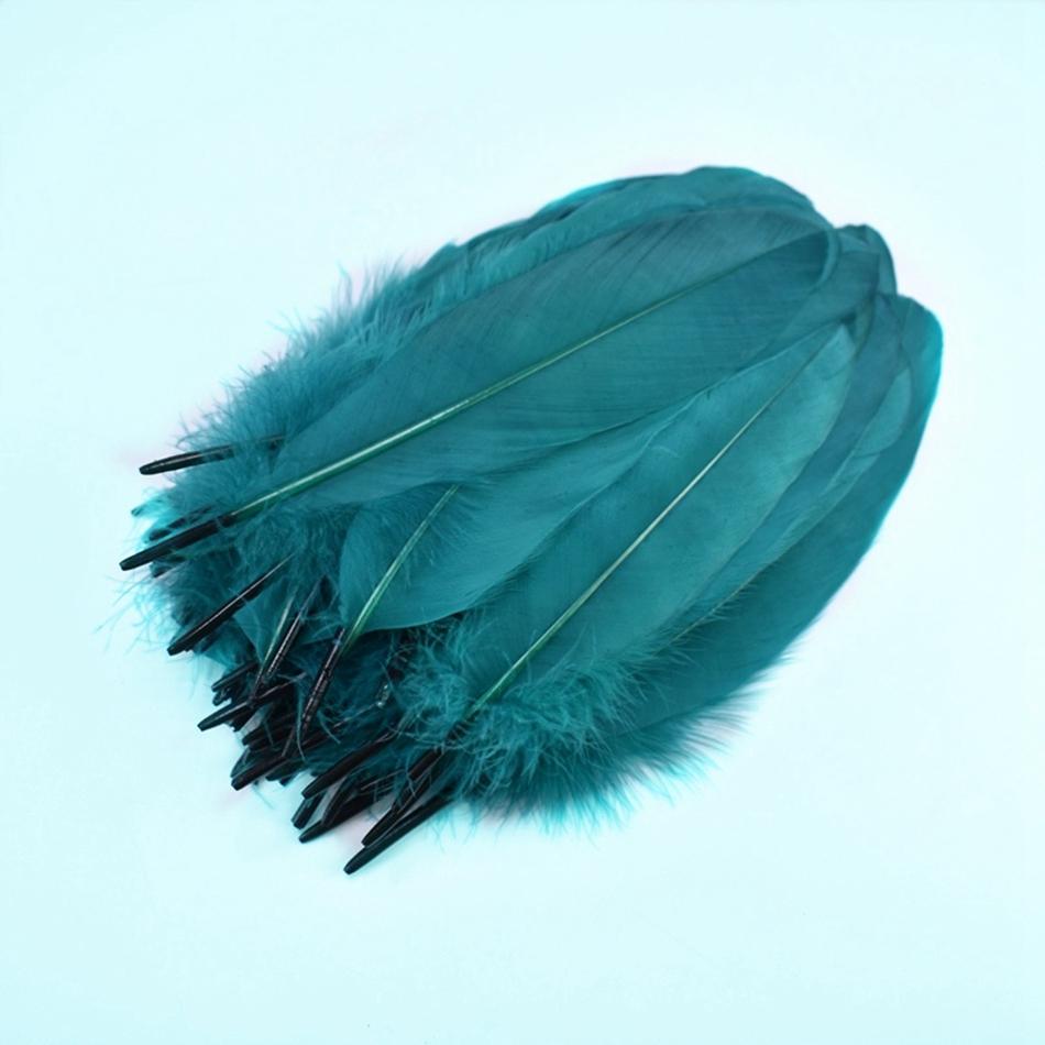 50Pcs Natural Goose Feathers Plume Craft DIY Royal Blue Feather Wedding Party Plumas Jewelry Making Decor Accessories 13-18CM