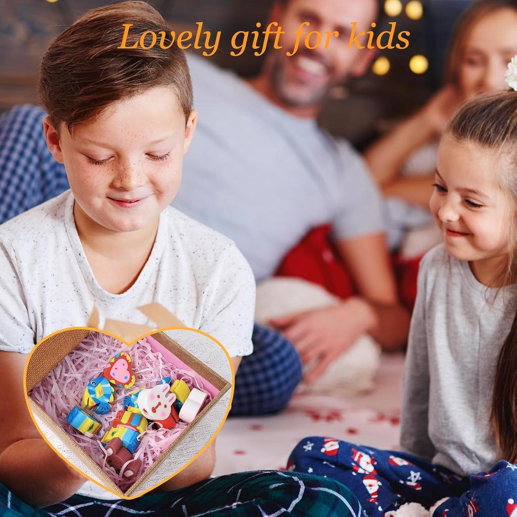 28Pcs Pencil Top Erasers for Kids Cute Randow Eraser Caps Pencil Top Erasers Bulk Erasers Toppers for School Party Favors Back to School Supplies