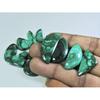 206Cts. Natural Green Malachite Ring Size Fancy Cabochon Gemstone 13Pcs Lot C-258