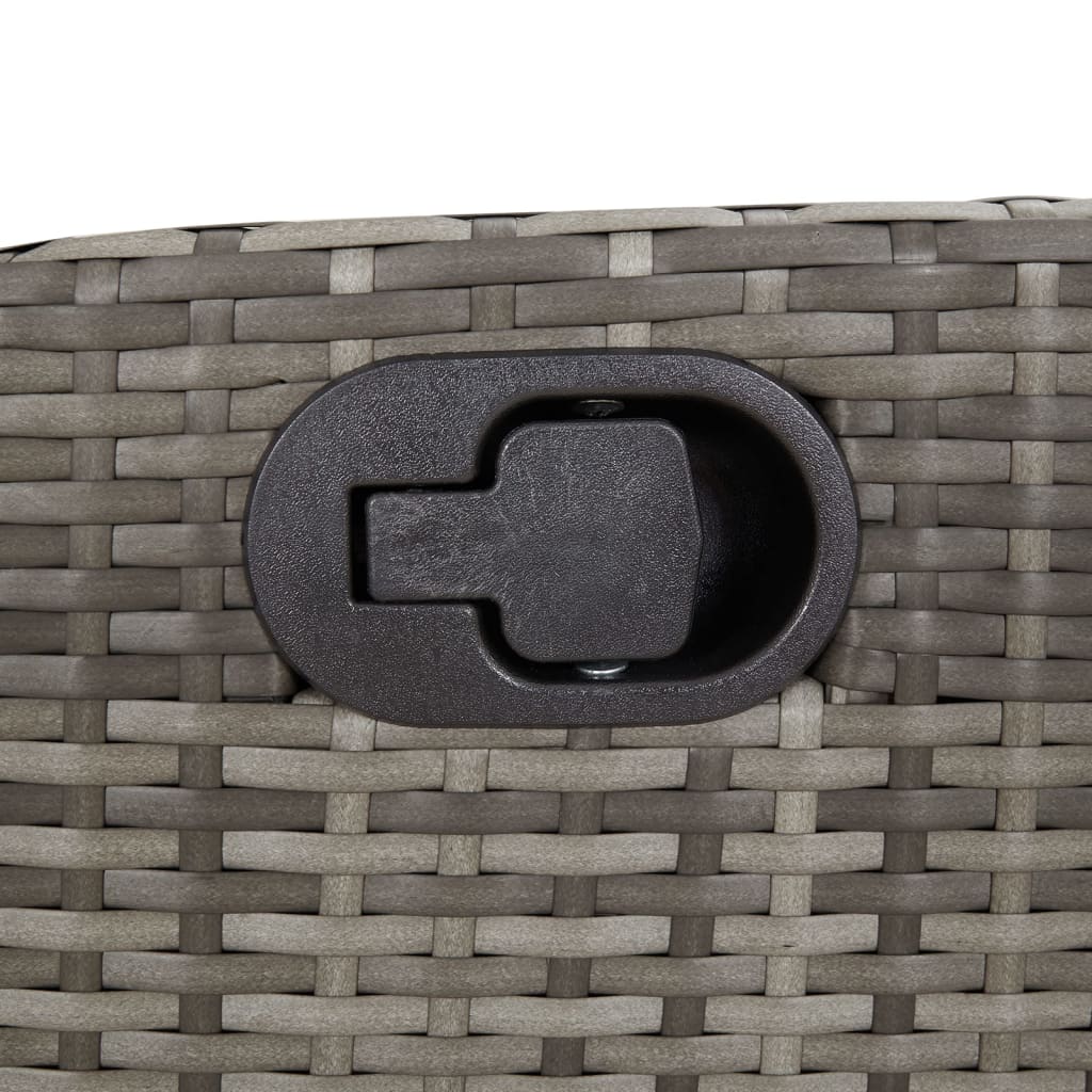 Vidaxl 5-Cz. Gartenmöbel-Set mit Kissen, Grau, PE-Rattan