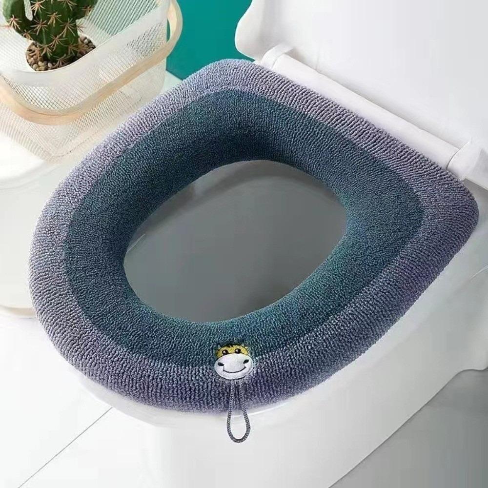 Soft WC Ring Mat Warm Toilet Mat Pad Protective Sleeve Toilet Cover Cushion Winter