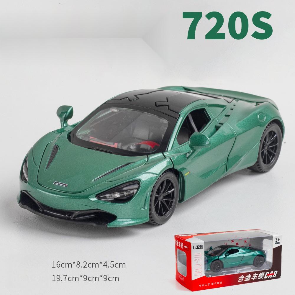 1:32 Scale McLaren 720S Alloy Sports Car Model Diecast Toy Vehicles Metal Simulation Sound Light Model Collection Children Gifts