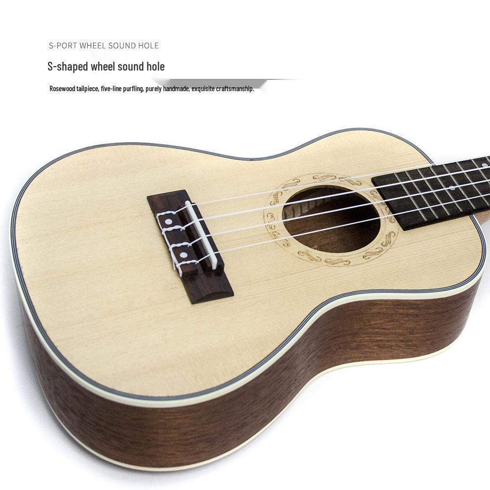 23" Solid Wood Ukulele for Children - Entry-Level Musical Instrument
