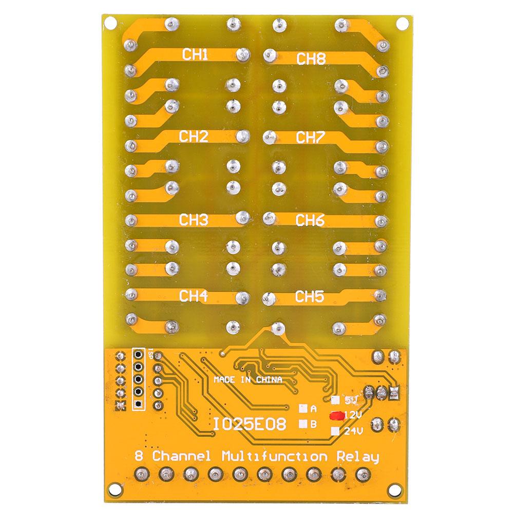 Relay Module IO25E08 Multifunctional 8 Channel Self Locking Interlock Power Conditioner 5v 12v 24V(12V )