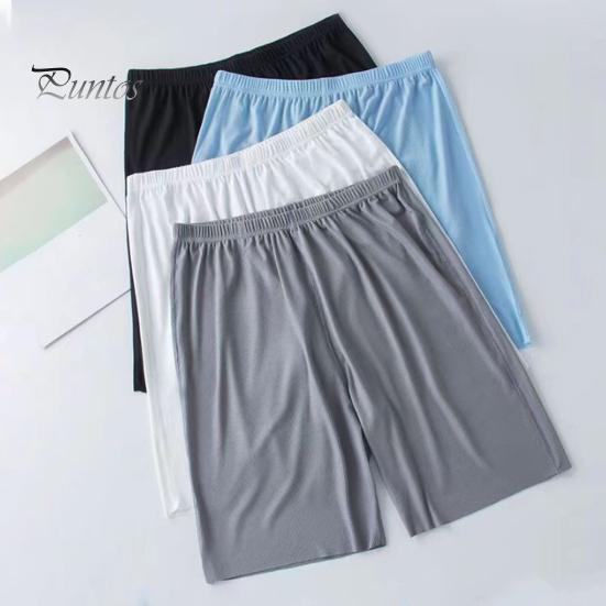 2 Teile/satz Männer Sport Trainingsanzug Rundhals Kurzarm T-shirt Elastische Taille Breite Bein Shorts Set Eis Seide Einfarbig Nachtwäsche Homewear