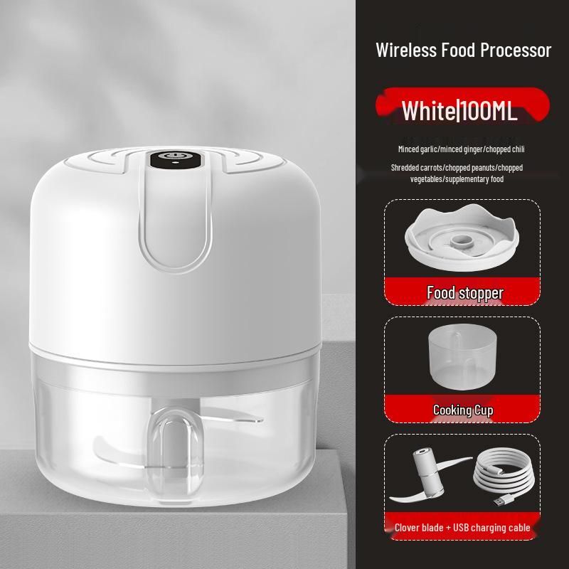 Automatic Wireless Garlic Masher and Mini Food Processor for Kitchen