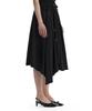 Teulimingbeodeu Double Waist A-Line Sweat Skirt [ Black ]