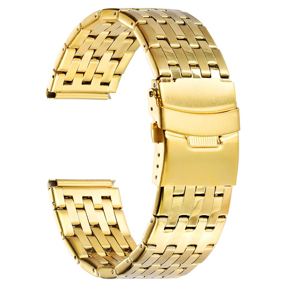 Cinturino Orologio Acciaio Inossidabile 20mm 22mm Braccialetto Orologio con Fibbia Pieghevole in Metallo per Omega Business Cinturino di Ricambio a Rilascio Rapido