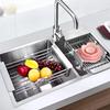 Stainless Steel Kitchen Sink Draining Basket for Fruit, Vegetable, and Dish Storage