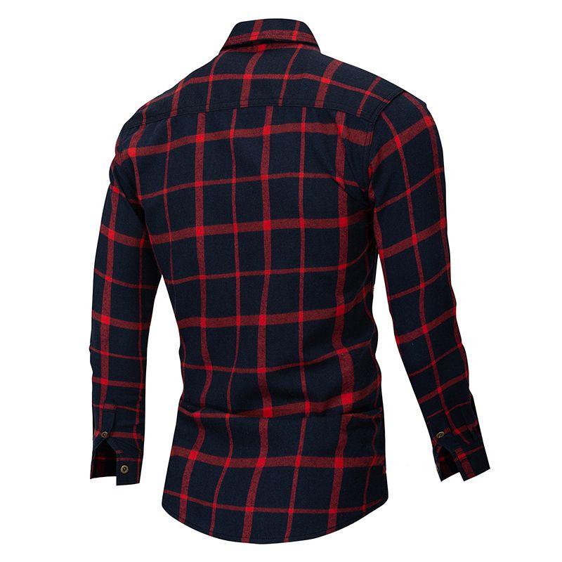 Stilvolles Herren Slim Fit Freizeithemd Langarm Kariert Perfekt für jeden Anlass