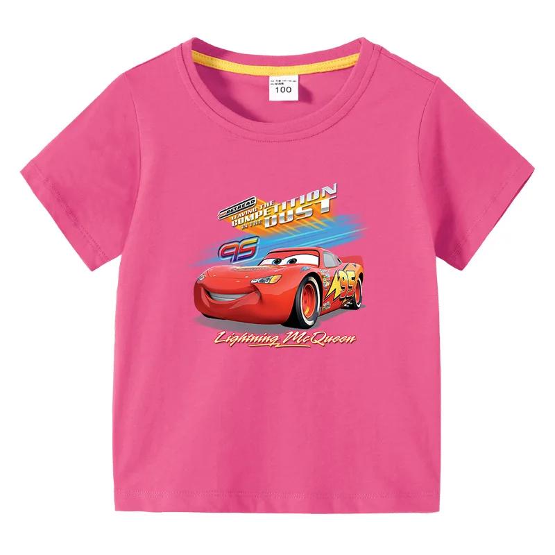 Potdemiel Summer Disney McQueen Car Kid Shirts Boys T-shirt Short-sleeved for Children's Baby Tee Clothes Kids Tops