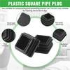 Good-Chair Leg Plastic Blanking End Cap Square Tube Insert Black 20Mmx20mm 50Pcs