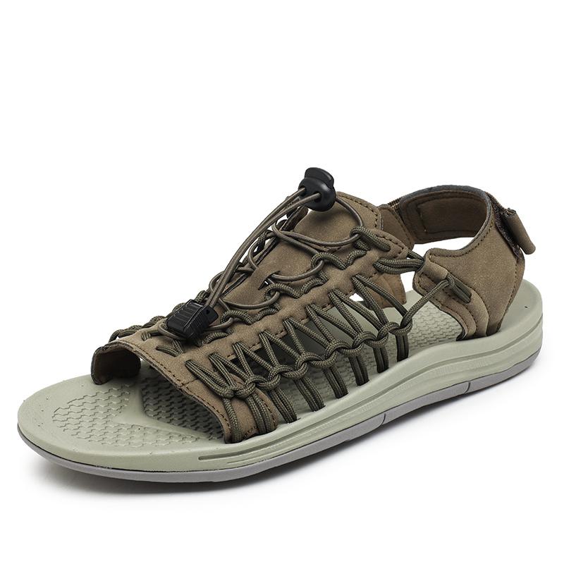 Fashion Stylish Hollow Out Summer Men Sandals Open-toe Beach Shoes for Man Lightweight Wading Aqua Shoes Outdoor Casual Sandaly Sneakers
