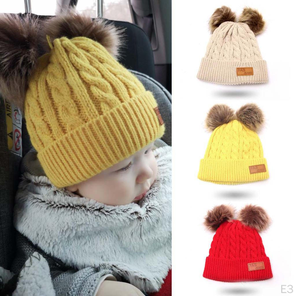 Hat Toddler Kid Headwear Crochet Beanie Ball