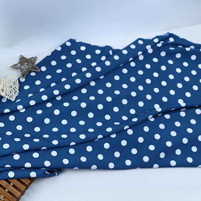 Multi-Color Polka Dot Stripe Printed Elastic Chiffon Drape Fabric for Handmade Sewing Tops Clothes Skirts Dresses Blouse Cloth