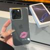 Square Back Tube Protection Clear Case For iPhone 14 Pro Max 15 Plus 11 13 12 16 ProMax Anti-Oxygen,Simple Pink Lips Pattern Casing