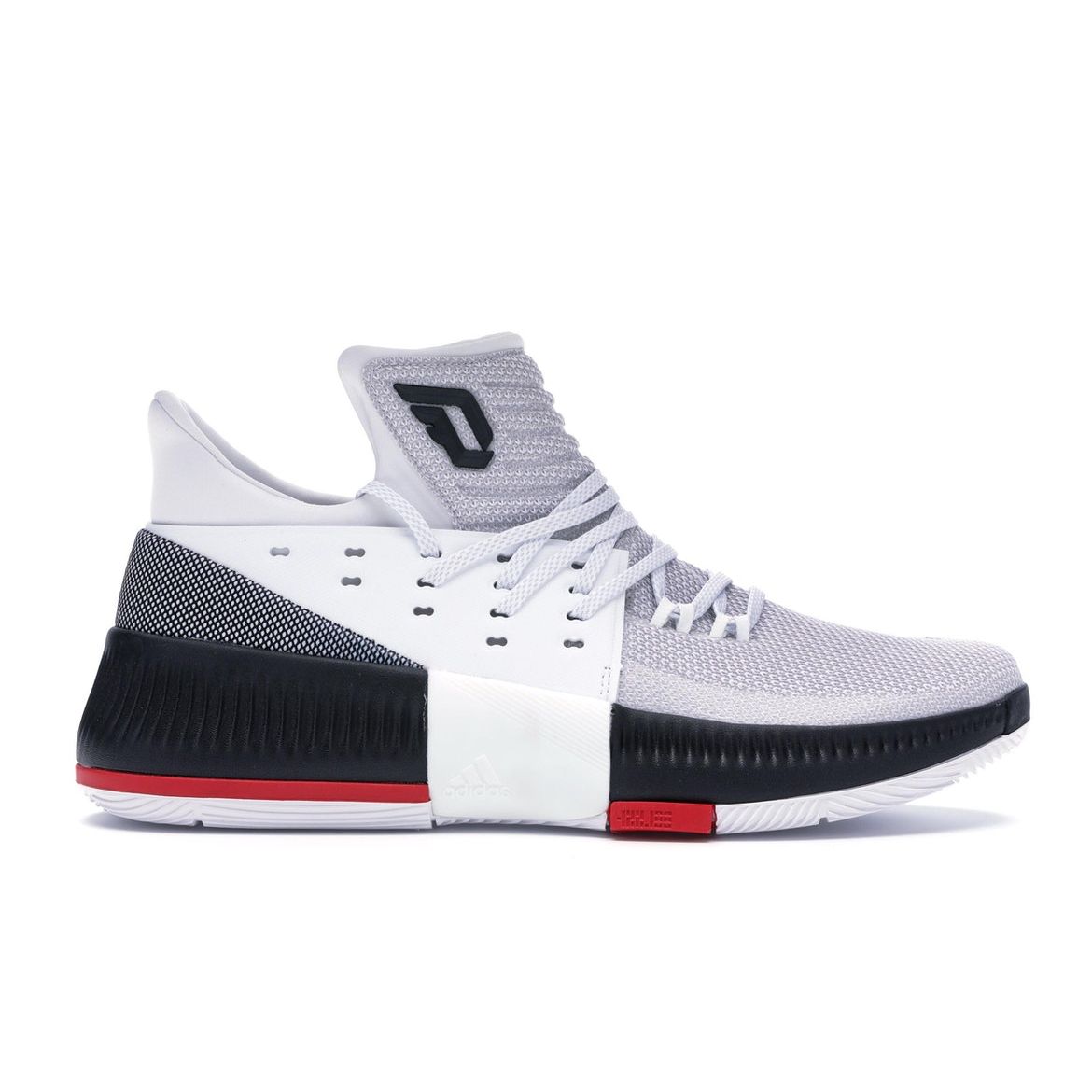 

Adidas D Lillard 3 Rip City Мужские кроссовки White Core-Black Scarlet BB8268