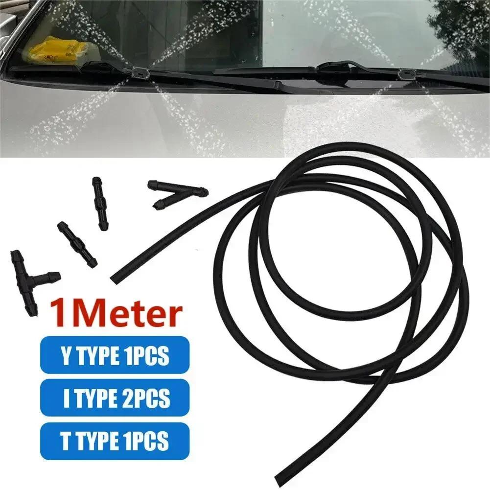 2/3/4m Car Windshield Washer Hose With Connector Kit Automotive Windshield Jet Spray Wiper Nozzle Water Hose Fluid Tube J