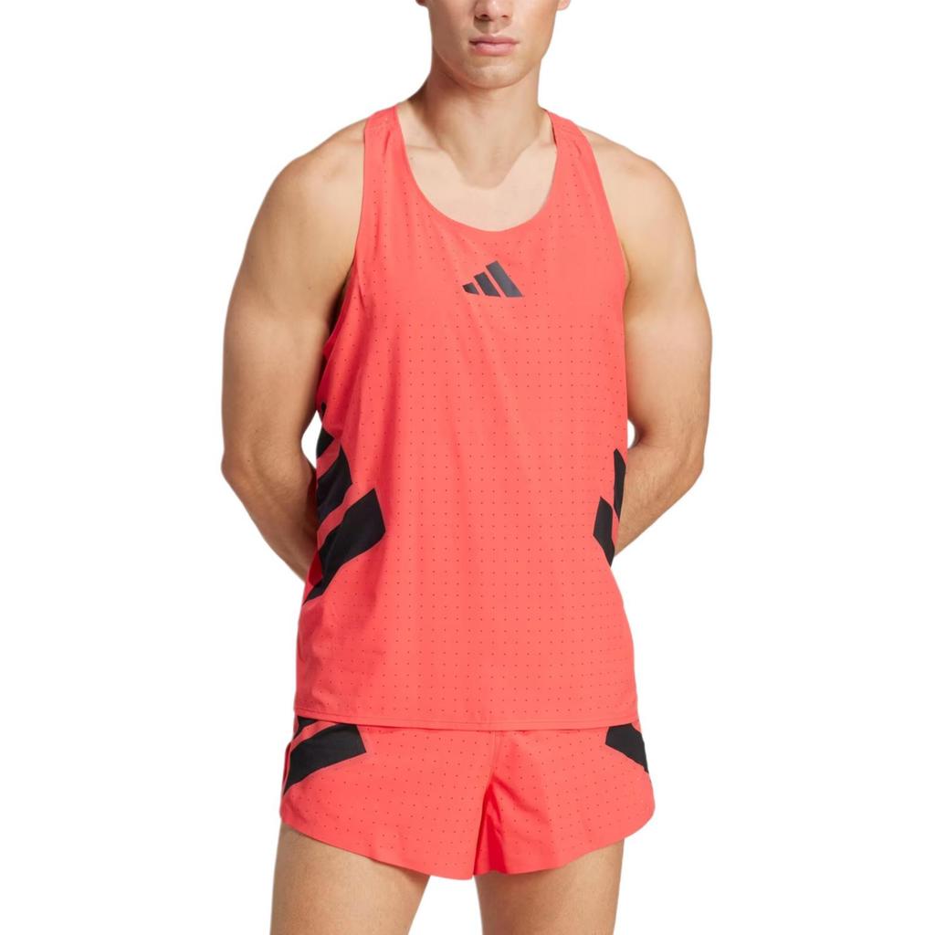 Adidas Neo Logo Round Neck Slim Fit Sleeveless Vest Men Tops Red JD7314