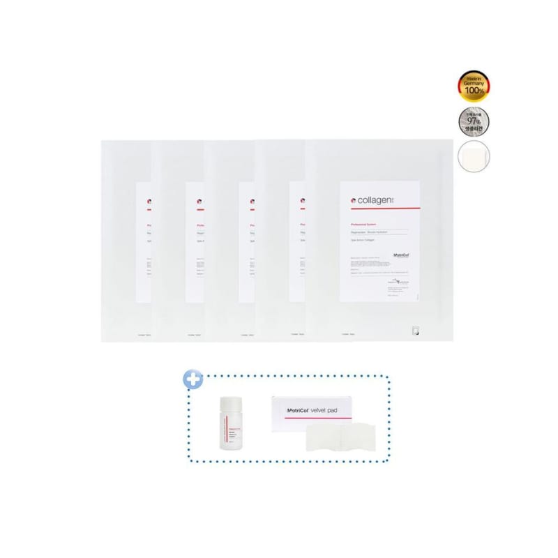 

Бархатная маска с сырым коллагеном Collagen One Classic 5 листов (1 Power Release 25 мл бесплатный подарок / 1 бархатная подушечка)