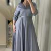 Matte Fabric Formal Dress with Rhinestone Embellishments