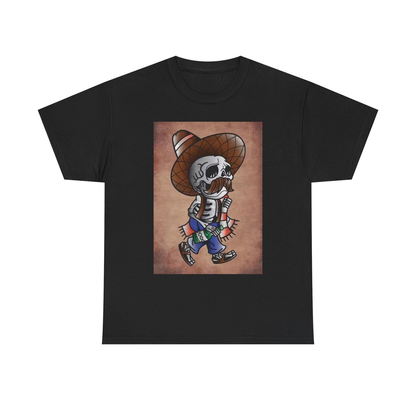 

Day Of The Dead Tee, Vintage Art Graphic T-Shirt, Unisex Cotton Shirt, Dia De 1 S разноцветный