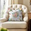 Spring Floral Cushion Cover Natural Linen Organic Fabric DoubleSided Printing Couch Pillow Covers Home Decor
